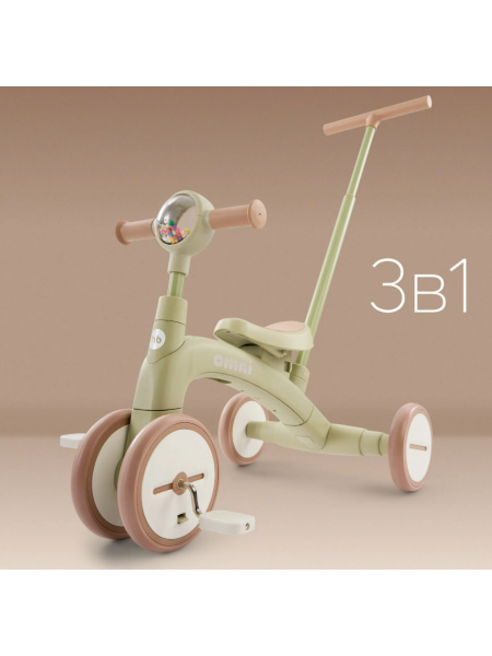 Беговел-велосипед трансформер OMNI Happy Baby цвет: olive (50050)