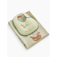 Набор пеленка и нагрудник для детей Happy Baby цвет: мятный  (87571)