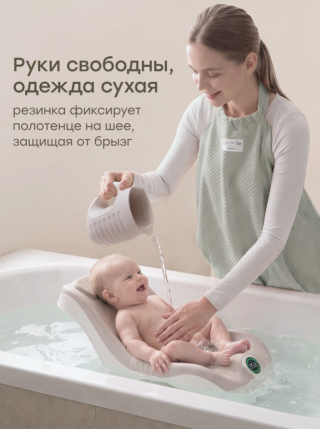 Детское вафельное полотенце Happy Baby 85х85 см цвет: оливковый (87585)