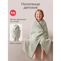 Детское вафельное полотенце Happy Baby 75х105 см цвет: оливковый (87586)