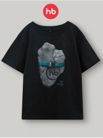 Футболка детская HB "Камень" (р.92-98) цвет: черный (88297-1)
