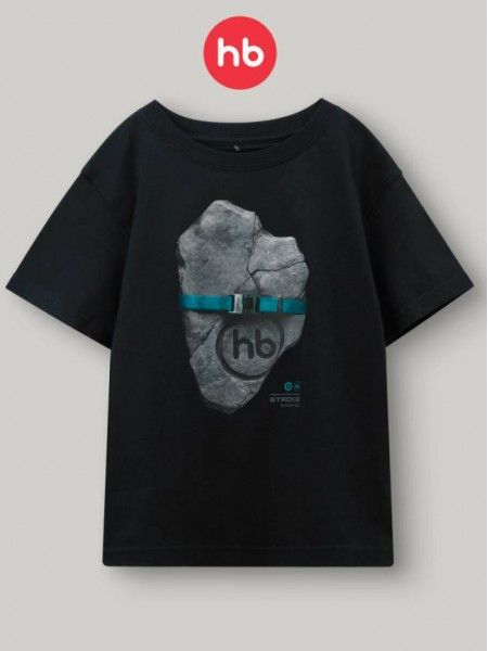 Футболка детская HB "Камень" (р.92-98) цвет: черный (88297-1)