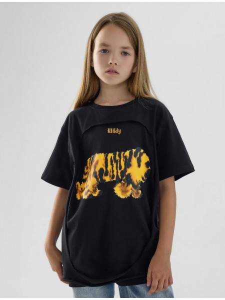 Футболка детская HB "Tiger" (р.92-98) цвет: черный (88297-1)