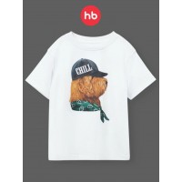 Футболка детская HB "White Dog" (р.104-110) цвет: белый (88297-1)