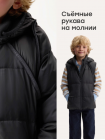 Куртка-жилетка 2в1 HB цвет: черный (р. 104-110) (89177-1)