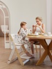 Детский стульчик для кормления с 6 месяцев Happy Baby CALMY цвет: молочный