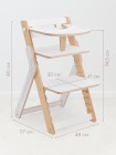 Детский стульчик для кормления с 6 месяцев Happy Baby CALMY цвет: белый