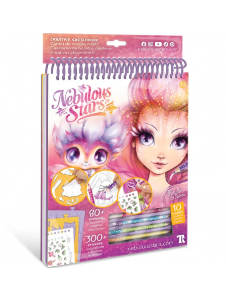 Набор для творчества Nebulous Stars Серия Petulia: Набор для раскрашивания для девочек "Персиковый скетчбук" 11103_NSDA