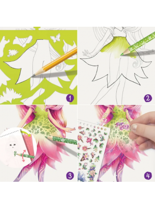 Набор для творчества Nebulous Stars Серия Petulia: Набор для раскрашивания для девочек "Персиковый скетчбук" 11103_NSDA