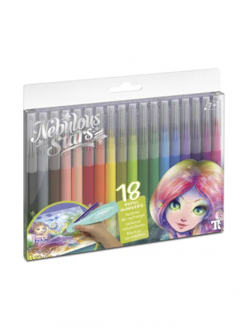 Набор для творчества Nebulous Сoralia: Набор аэрозольных фломастеров, 18 цветов 11537_NSDA