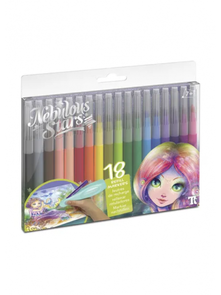 Набор для творчества Nebulous Сoralia: Набор аэрозольных фломастеров, 18 цветов 11537_NSDA