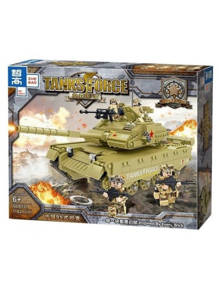 Детский игровой набор конструктор "Военный Танк " 1162 детали (QL0131)