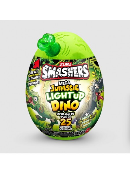 Смэшерс Игровой набор Мега Дино Яйцо Jurassic Light Up с аксессуарами SMASHERS Zuru (44196)