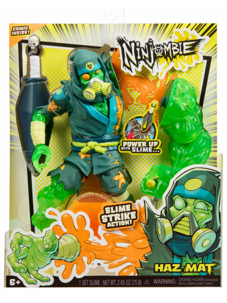 Ниндзомби. Игровой набор фигурка со слаймом Хаз Мат. Ninjombie (68758)