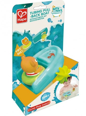 Игрушка для купания HAPE "Мишка на тюбинге" (E0217_HP)