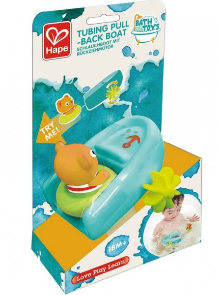 Игрушка для купания HAPE "Мишка на тюбинге" (E0217_HP)