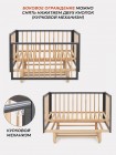 Кровать детская деревянная с продольным маятником + быстросъемная стенка+ накладки-грызунки Rant "INDY PRO" цвет: Moon grey