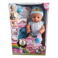 Детская кукла " ПУПС YALE BABY " 8 ФУНКЦИЙ C ГОРШОЧКОМ цвет: голубой  (YL17019B)